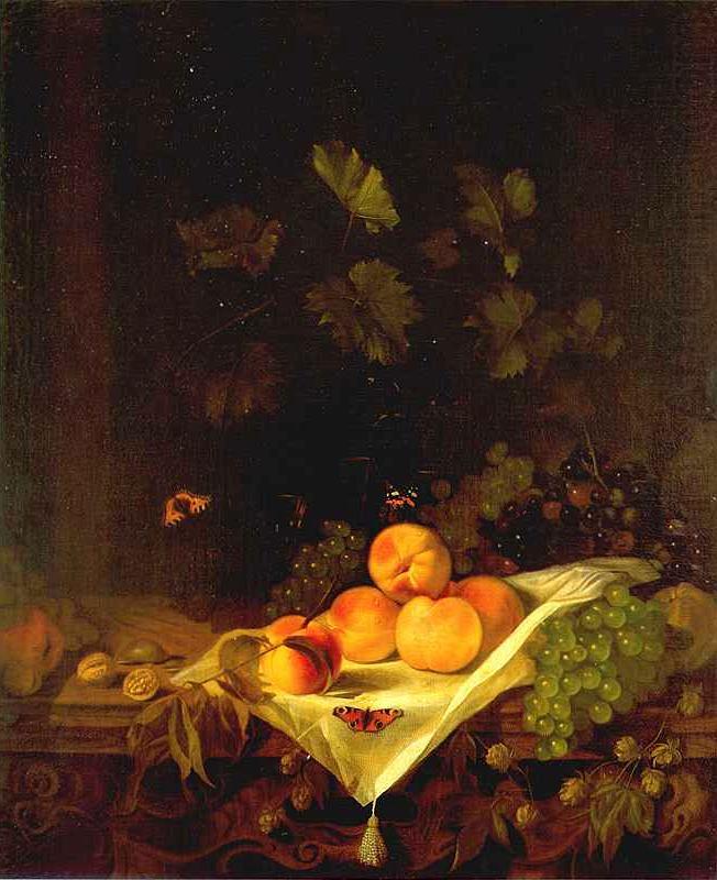 CALRAET, Abraham van Still-life with Peaches and Grapes china oil painting image